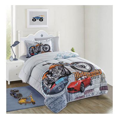 Accueil 4PCS Ensemble de dessins animés mignons Imprimés Pour enfants Couverture de couette Ensemble 100% coton Lit de couette