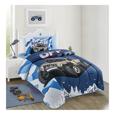 Accueil 4PCS Ensemble de dessins animés mignons Imprimés Pour enfants Couverture de couette Ensemble 100% coton Lit de couette