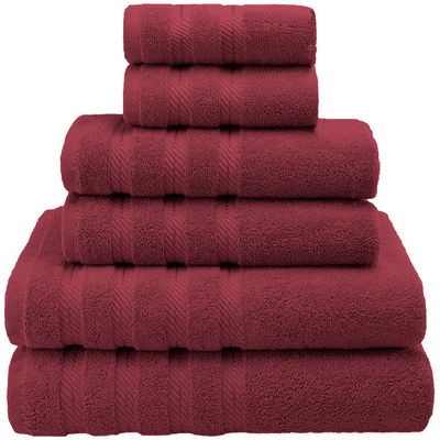 Transformez votre douche de salle de bain avec notre Dobby Border 100% coton ensemble de serviettes toute la saison
