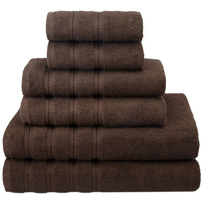 Transformez votre douche de salle de bain avec notre Dobby Border 100% coton ensemble de serviettes toute la saison
