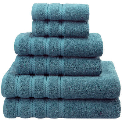 Transformez votre douche de salle de bain avec notre Dobby Border 100% coton ensemble de serviettes toute la saison