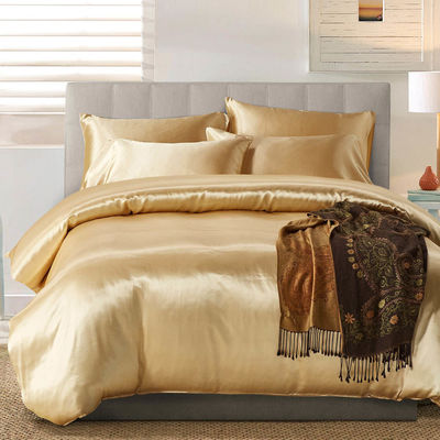 Ensemble de literie en soie sur mesure avec 3 couvertures de lit King Size et 133 * 72 densité de tissu