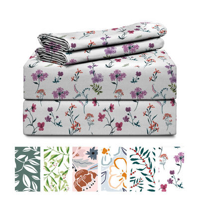 100% polyester multi-taille personnalisée imprimée en feuille pour la taille de la reine et la feuille de roi