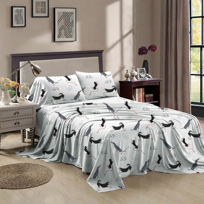 100% polyester multi-taille personnalisée imprimée en feuille pour la taille de la reine et la feuille de roi