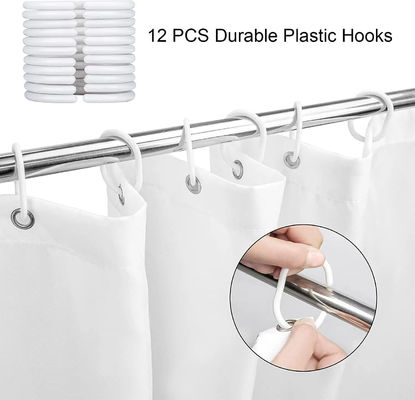 Fleur de rose personnalisée 100% polyester rideau de douche imperméable salle de bains 4 pièces