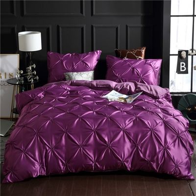 3D Luxury Style Hotel Home Blanc Euro Couverture de couette avec couverture d'oreiller 3 pièces ensemble de lit