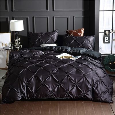 3D Luxury Style Hotel Home Blanc Euro Couverture de couette avec couverture d'oreiller 3 pièces ensemble de lit