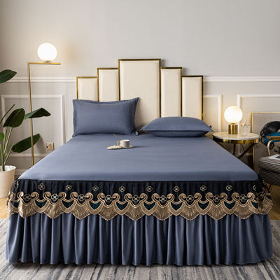 3 kg de coton de luxe couverture de lit soyeuse Robe de lit de reine