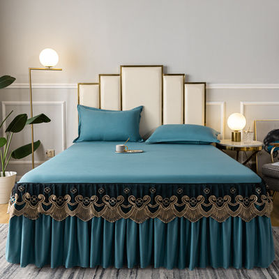 3 kg de coton de luxe couverture de lit soyeuse Robe de lit de reine