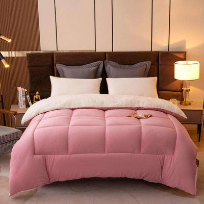 Rose clair Solid Oeko-Tex Comforter Edredon Adolescent ensemble de lits jumeaux Lit de luxe