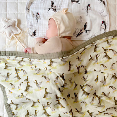 Modèle de style bébé bambou coton gaze bain couette pour nouveau-né de classe A lit de lit