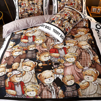 Style dessin animé 2023 Lit bébé Lit ensemble pour enfants en tissu 100% polyester