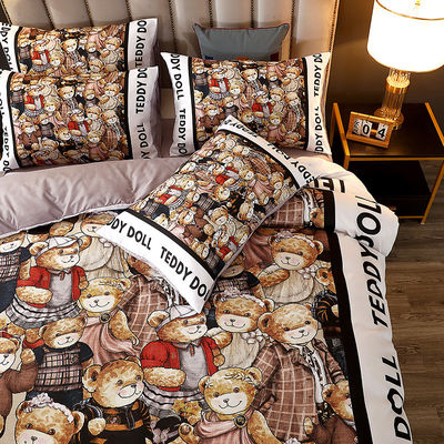 Style dessin animé 2023 Lit bébé Lit ensemble pour enfants en tissu 100% polyester