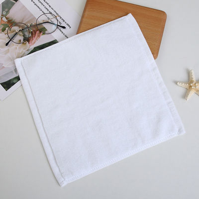 Toutes les tranches d'âge Rectangle 100% coton Blanc Petite serviette pour le visage carré pour hôtel de luxe
