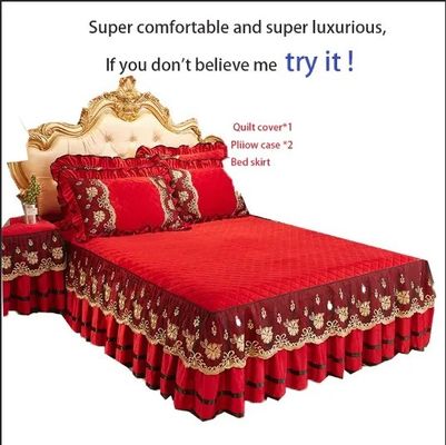 Ensemble de literie de lit à lit unique de broderie pour appareils ménagers