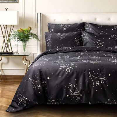 Ensemble de literie de mariage en 100% coton en microfibre pour la maison et l' hôtel avec imprimante diagonale et jupe de lit en dentelle
