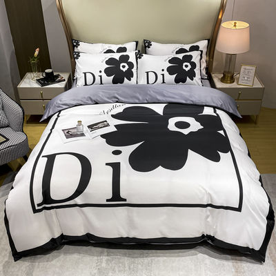 4 pièces King Size Lit Set 100% Polyester Couverture de couette de design de luxe Oui Personnalisé