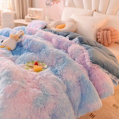 Couverture de couette pour la maison de 2024 Vernis de velours Comfortant de velours de cristal épaissie chaud hiver été