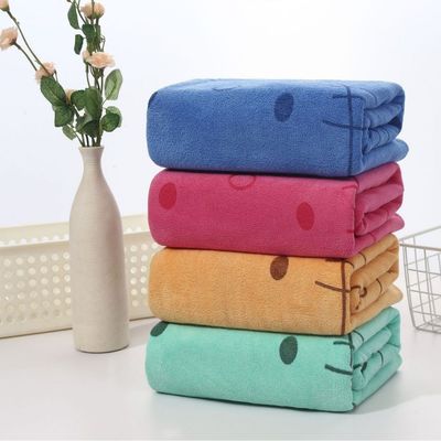 Ensemble de serviettes à main en microfibre tissée à haute absorption d'eau avec logo personnalisé