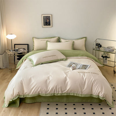 Couverture de lit de luxe en coton imprimé couette couverture 4pcs lit ensemble pour toutes les saisons