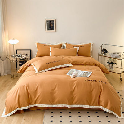 Impression réactive Lit de luxe en orange pour taille personnalisée