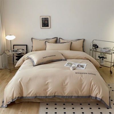 Taille personnalisée Ensemble de literie en coton 100% 4 pièces Couverture de lit écologique