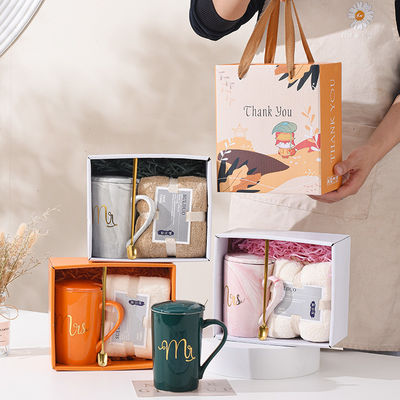 Impression gravure haute esthétique corail velours serviette tasses d'eau tasses souvenirs de mariage