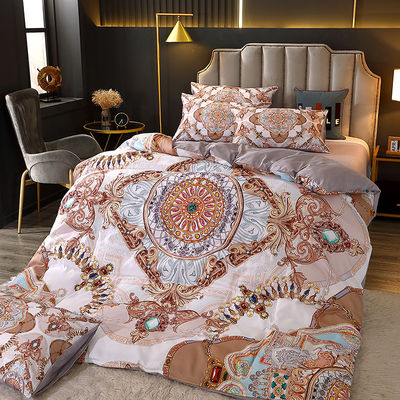 Ensemble de literie d'impression numérique avec couverture de couette en polyester et draps de lit de luxe