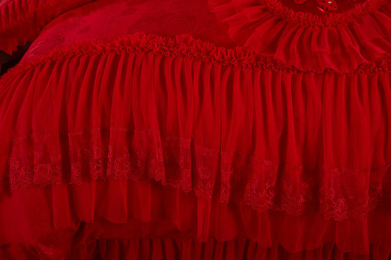 60 Count High End Lacet Lit Jacquard Tissu Reine 100% coton biologique