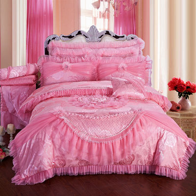60 Count High End Lacet Lit Jacquard Tissu Reine 100% coton biologique