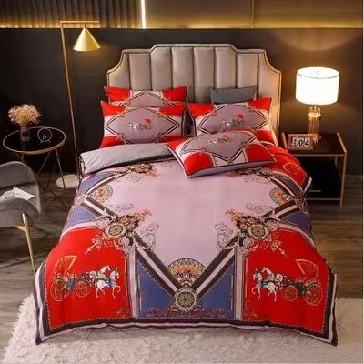 Ensemble de draps de lit de 4 pièces couverture de lit de luxe draps de lit coussin