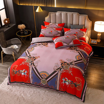 Ensemble de draps de lit de 4 pièces couverture de lit de luxe draps de lit coussin