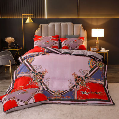 Ensemble de draps de lit de 4 pièces couverture de lit de luxe draps de lit coussin