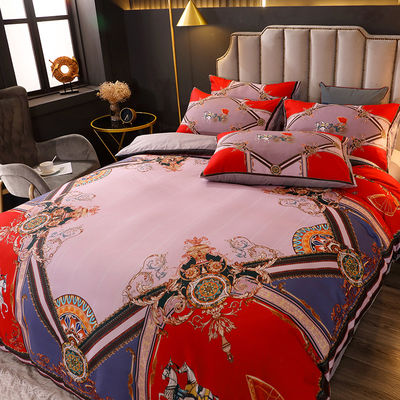 Ensemble de draps de lit de 4 pièces couverture de lit de luxe draps de lit coussin