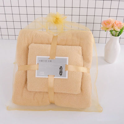Ensemble de serviettes de bain en laine de corail ronde à haute absorption avec polyester durable