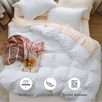 Ensemble de draps lavables remplis de polyester avec motif solide et fermeture à fermeture éclair