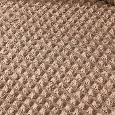 Couvertures de canapé super élastique à trois places en style luxe léger avec tissu Seersucker