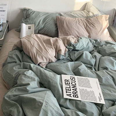 Petit lit de coton frais couverture de couette double sortilège lit de mode ensemble de quatre pièces