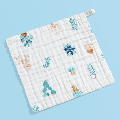 Tissu sur mesure en coton biologique et en mousseline pour bébés 30x30cm 25x50cm en blanc