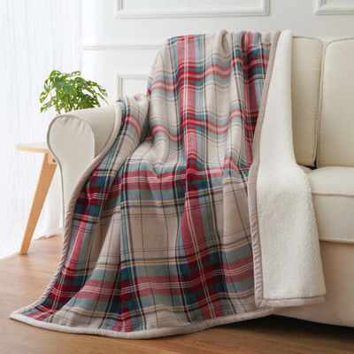 La couverture de flanelle de tartan de Noël est un canapé en plaquette durable avec un avantage personnalisé