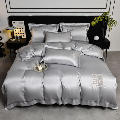 Couverture de couette de broderie de style moderne pour mariage Lit de luxe ADS02 Lit de coton