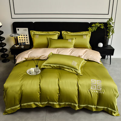 100% polyester tencel bordure lit ensemble 4 PCS boîte cadeau 1,5m 1,8m lit drap couverture