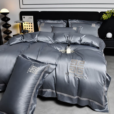 100% polyester tencel bordure lit ensemble 4 PCS boîte cadeau 1,5m 1,8m lit drap couverture