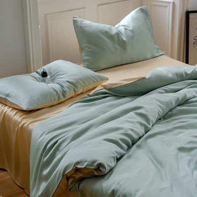 Résistance à la couleur Grade 4 Pcs 100% Tencel Fibre Lit Set pour l' hôtel