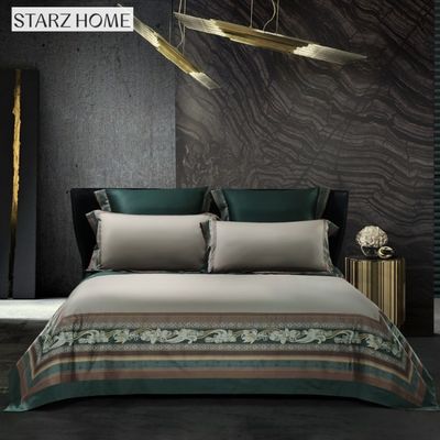 60S motif floral personnalisé Comfort coton draps de lit pour King Size lit de luxe ensemble