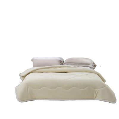 Matériaux antibactériens Australian Wool Quilt Core Lit Set avec motif solide