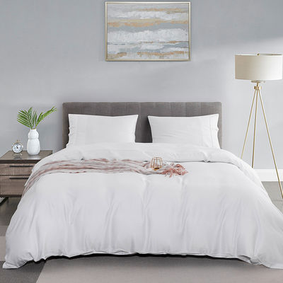 La feuille de fibre de bambou naturel est un ensemble de 60s 300tc 3 pièces coussinette couette couverture roi lit reine