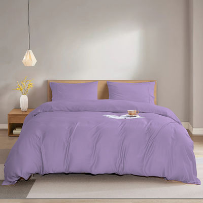La feuille de fibre de bambou naturel est un ensemble de 60s 300tc 3 pièces coussinette couette couverture roi lit reine