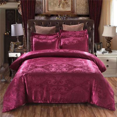 Écrans rotatifs de style européen Satin lit ensemble 3 4 6 7 pièces coton