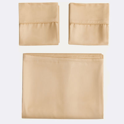 Couverture de lit en fibre de bambou de couleur solide 60S 300TC avec couverture et coussins